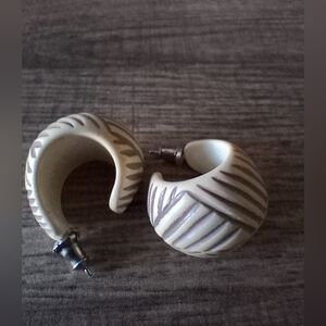 Vintage 80s Statement Hoop Earrings